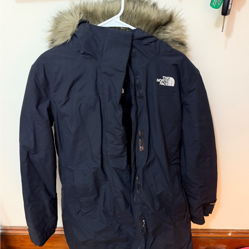 The North Face Black Parka with Faux Fur Hood